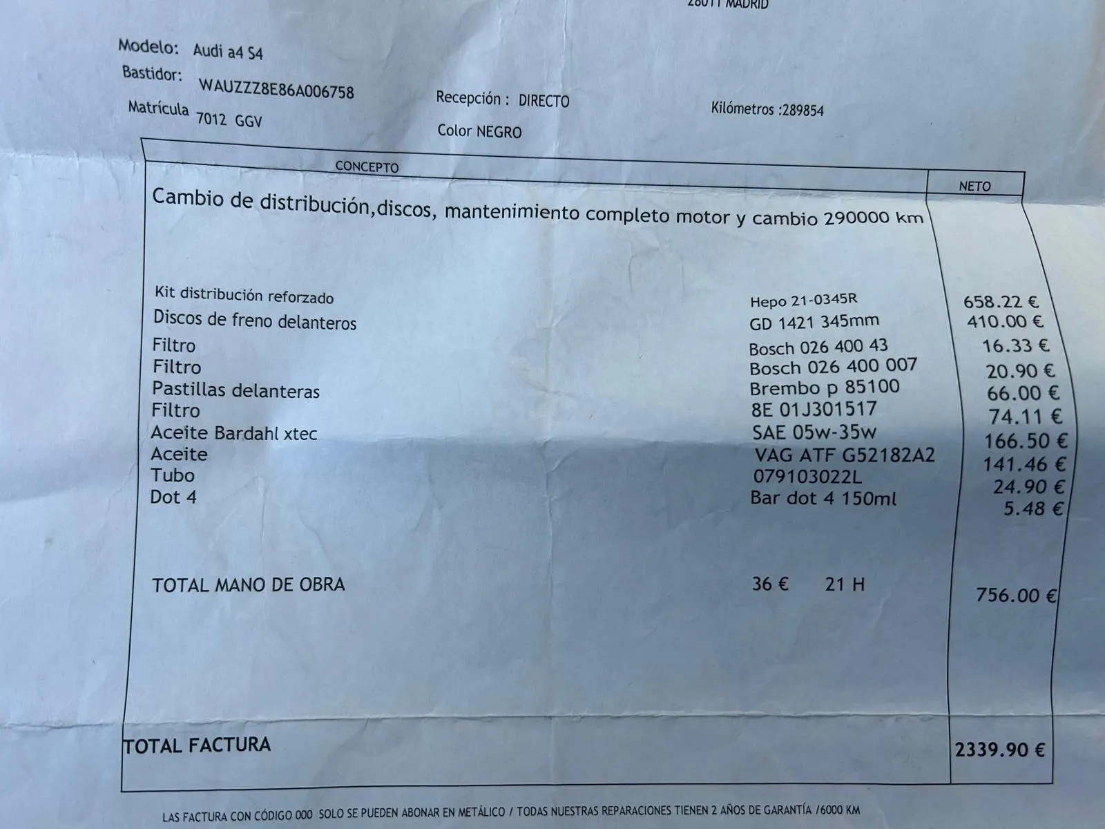 Audi S4 V8 Avant 4.2 2005